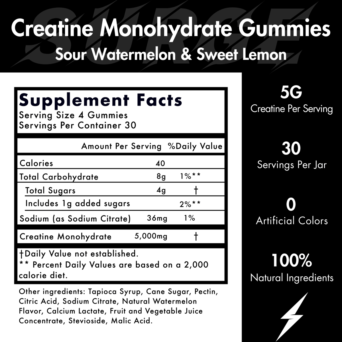 Creatine Infused Gummies - Surge Supplements
